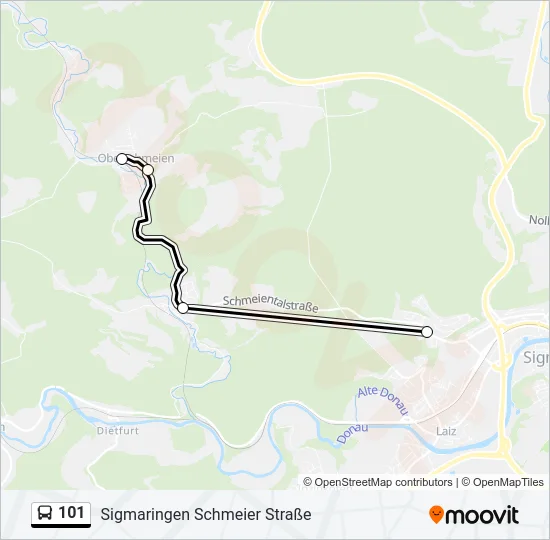 101 Bus Line Map