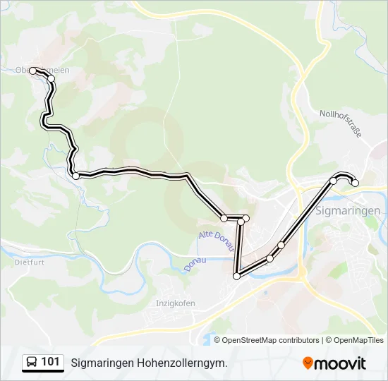 101 Bus Line Map