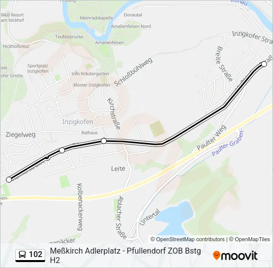 102 Bus Line Map