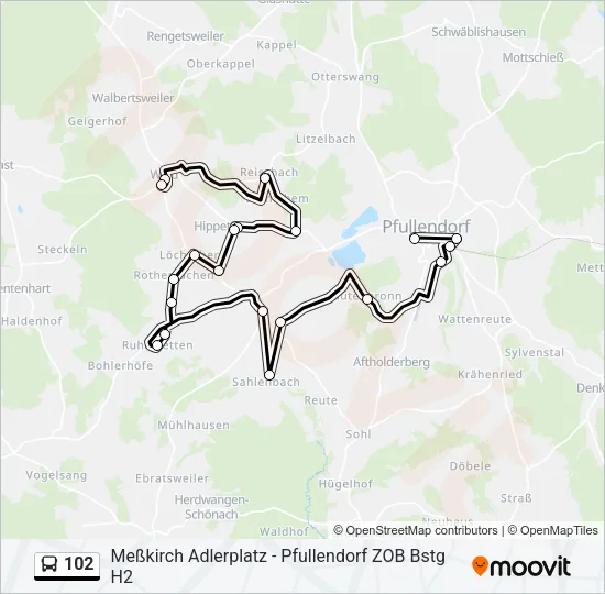 102 Bus Line Map