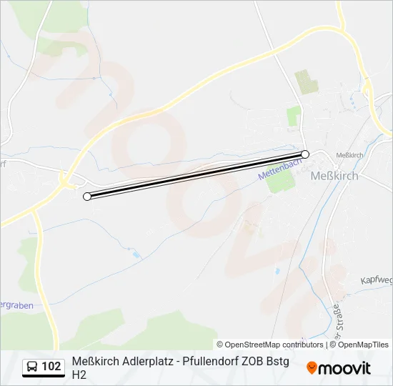 102 Bus Line Map