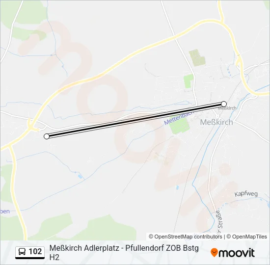 102 Bus Line Map