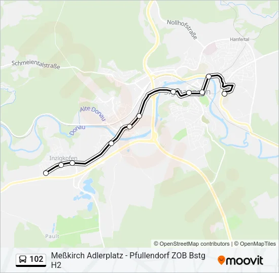 102 Bus Line Map
