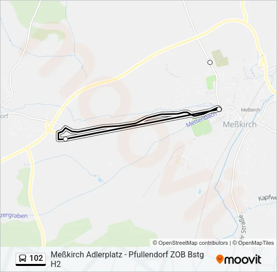 102 Bus Line Map