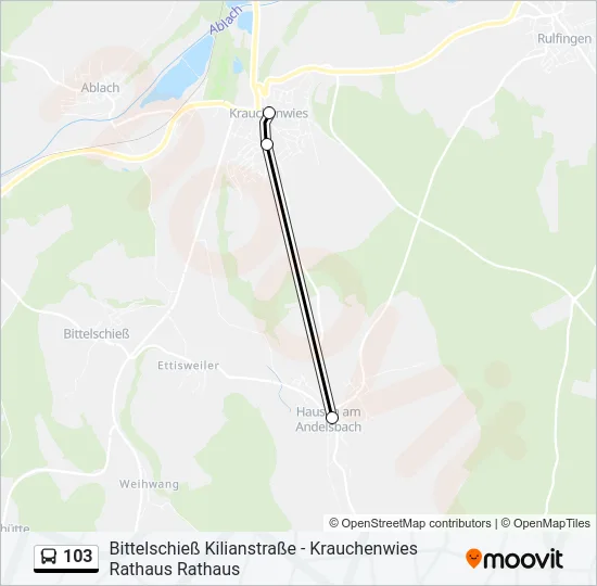 103 Bus Line Map