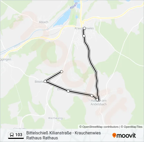 103 Bus Line Map
