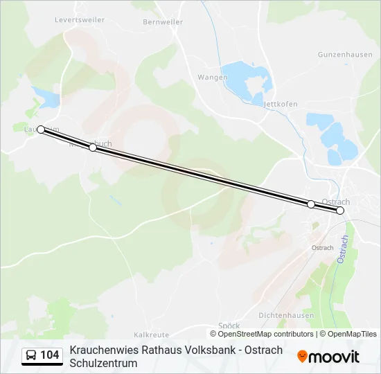 104 Bus Line Map
