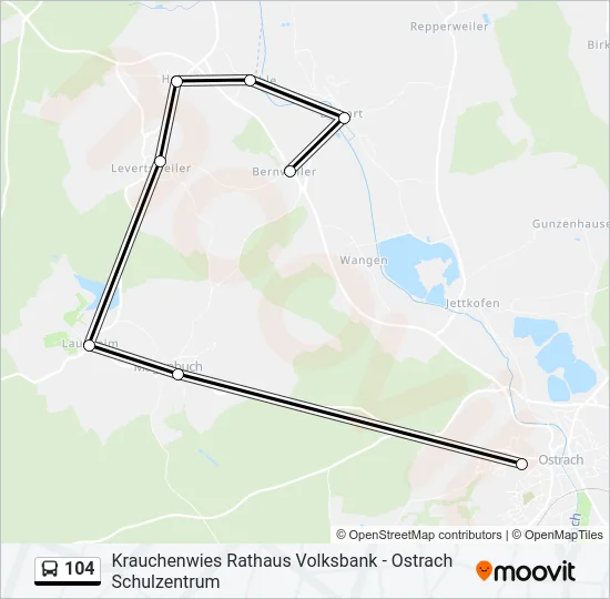 104 Bus Line Map