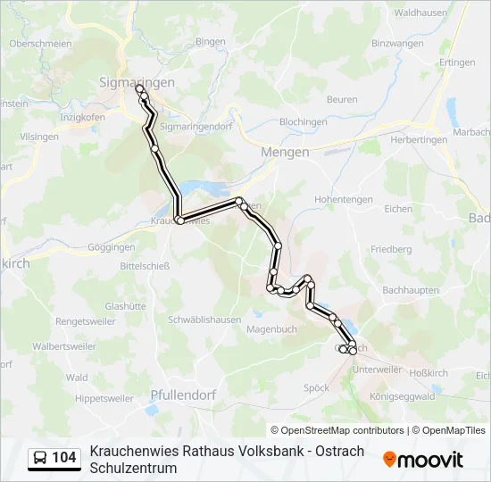 104 Bus Line Map
