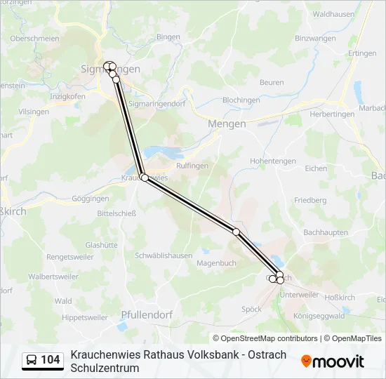 104 Bus Line Map