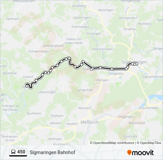 450 Bus Line Map