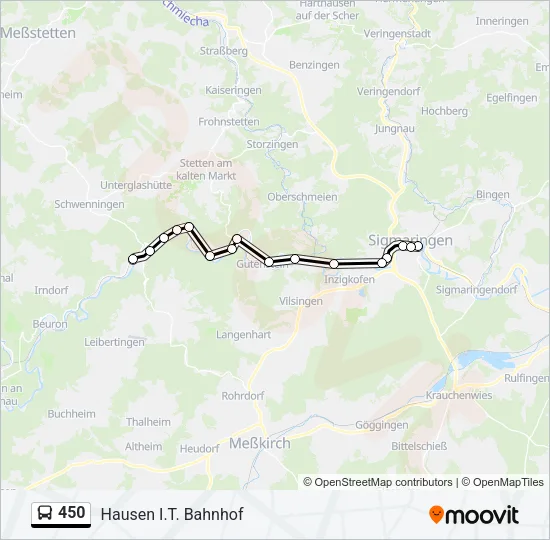 450 Bus Line Map