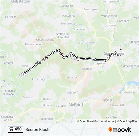 450 Bus Line Map