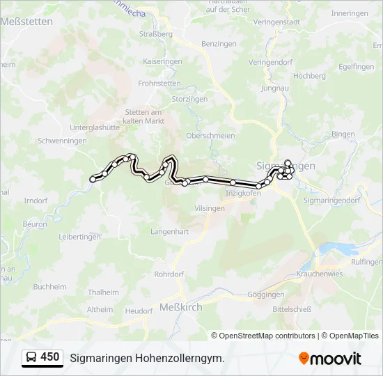 450 Bus Line Map