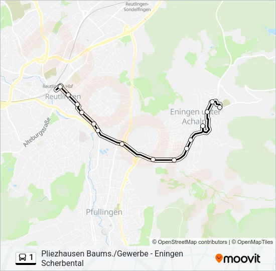 1 Bus Line Map