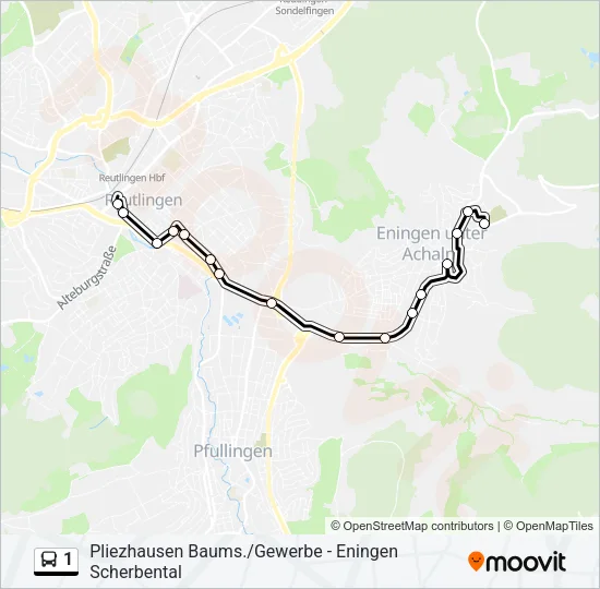 1 Bus Line Map