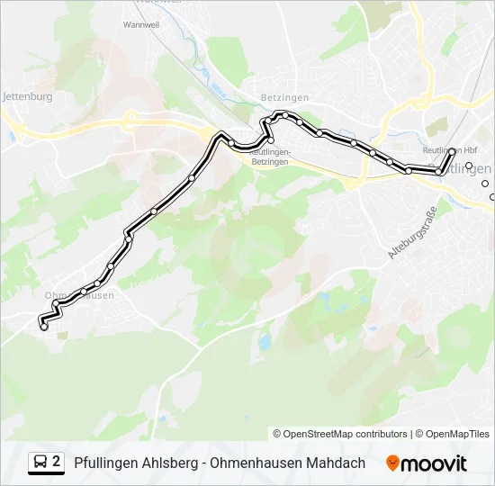 2 Bus Line Map