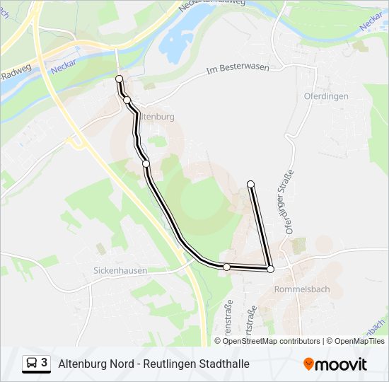 3 Bus Line Map