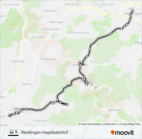 5 Bus Line Map