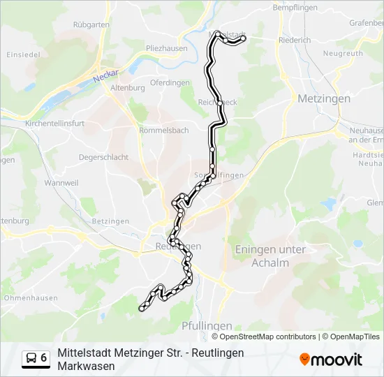 6 Bus Line Map
