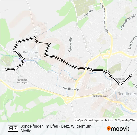 7 Bus Line Map
