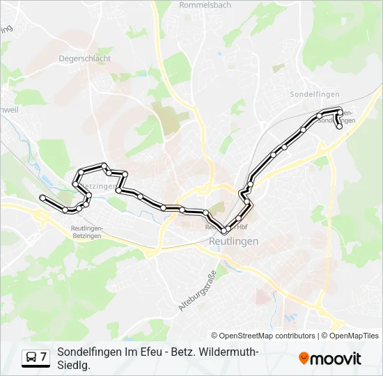 7 Bus Line Map