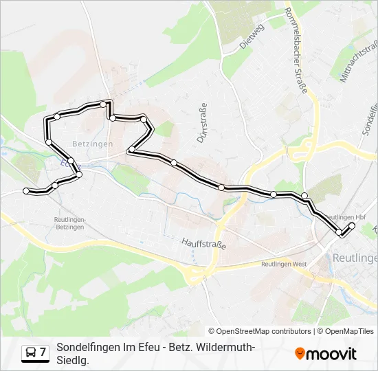 Автобус 7: карта маршрута