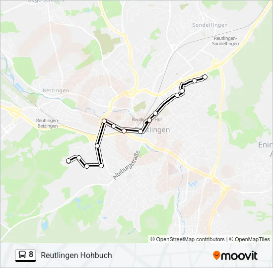8 Bus Line Map