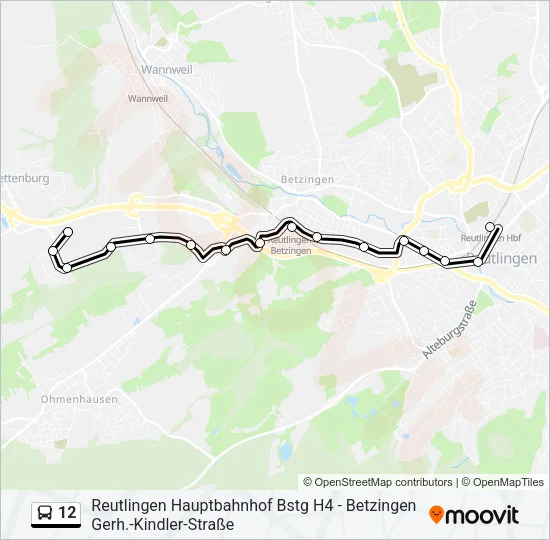 12 Bus Line Map