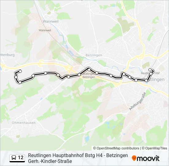 12 Bus Line Map