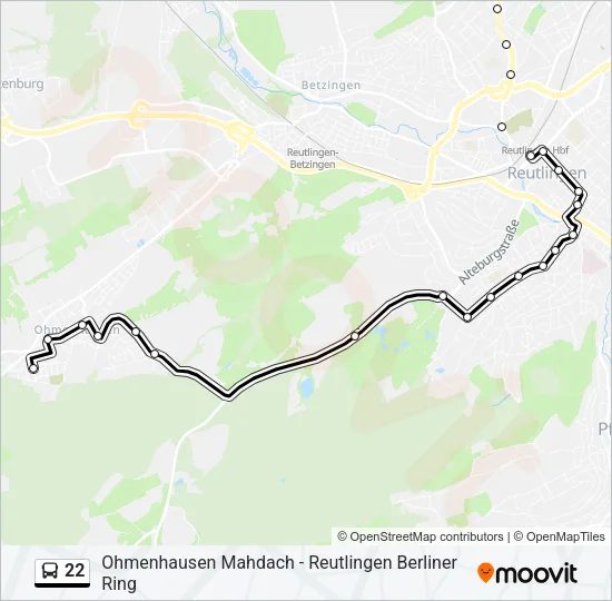 22 Bus Line Map