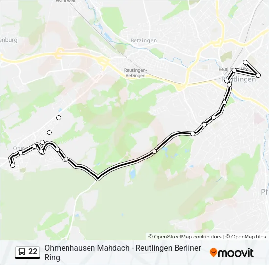 22 Bus Line Map