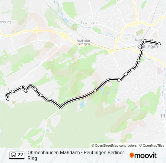 22 Bus Line Map