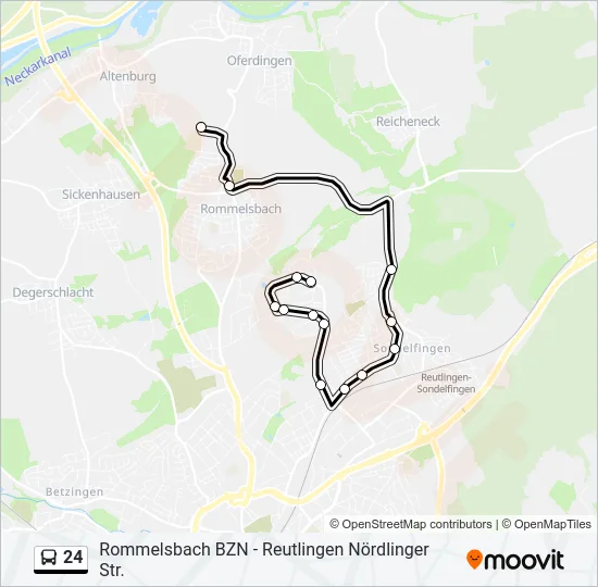 24 Bus Line Map