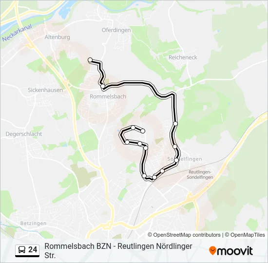 24 Bus Line Map