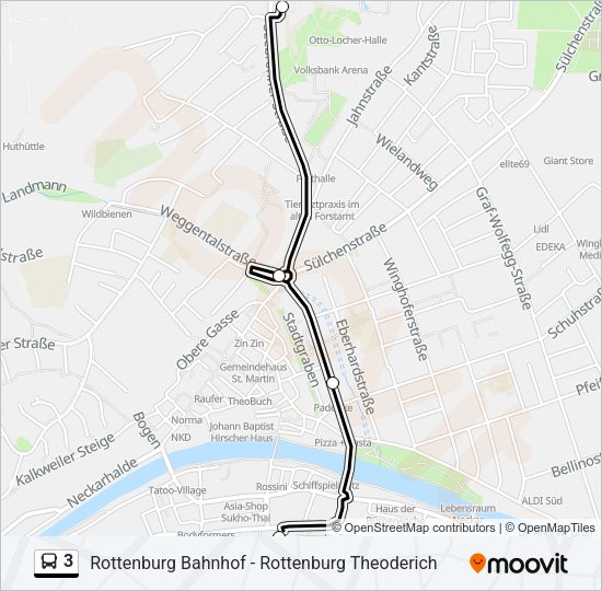 3 Bus Line Map