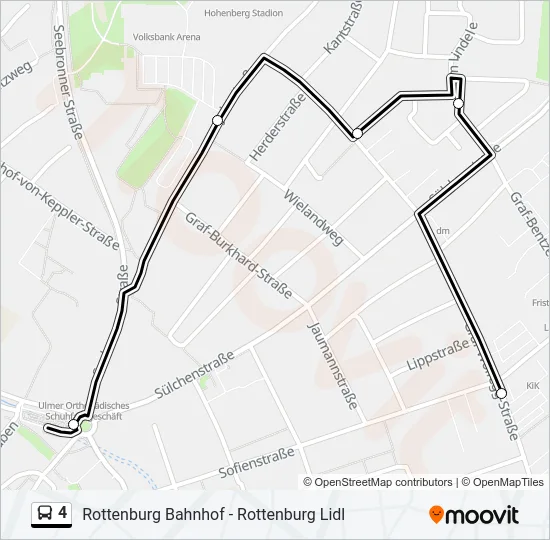 4 Bus Line Map
