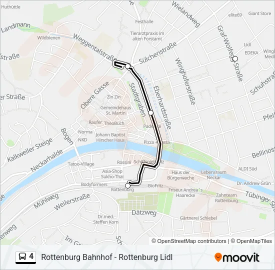 4 Bus Line Map