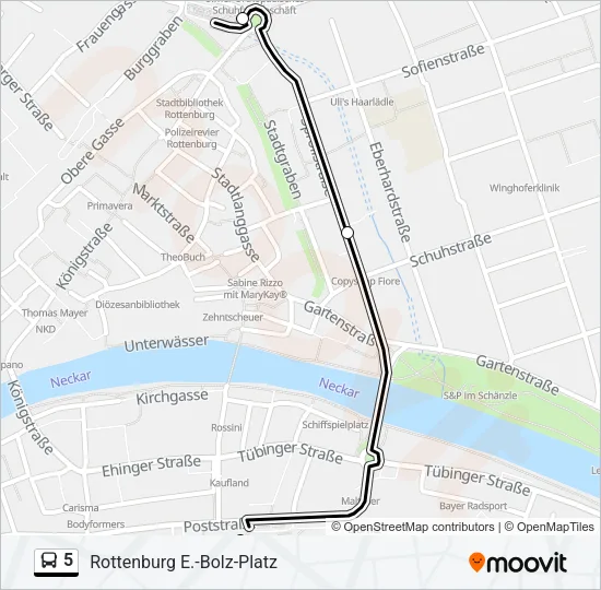 5 Bus Line Map
