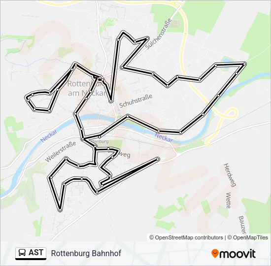 AST Bus Line Map