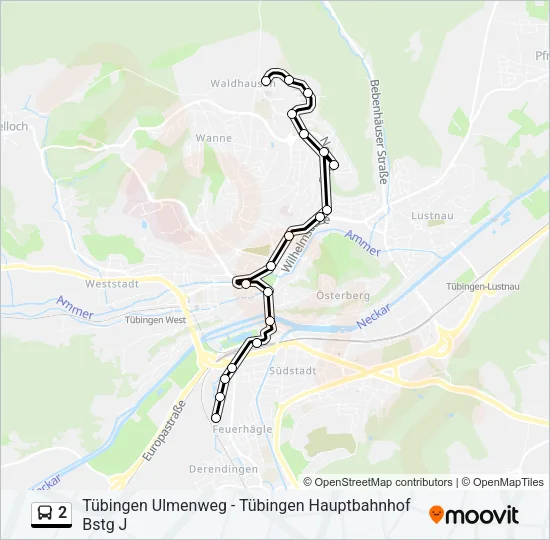 2 Bus Line Map