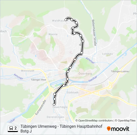 2 Bus Line Map
