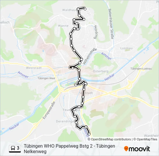 3 Bus Line Map