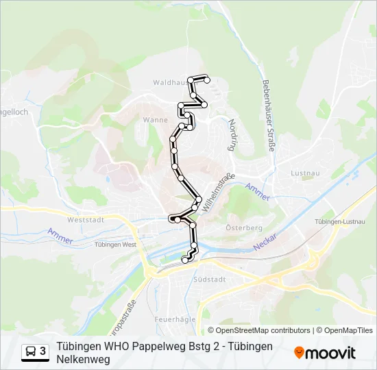 3 Bus Line Map