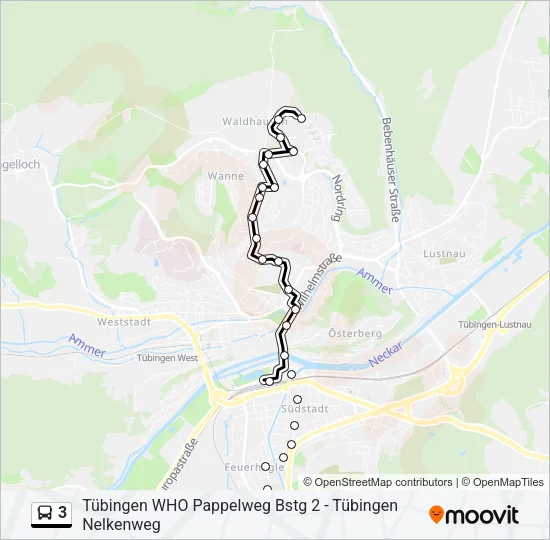 3 Bus Line Map