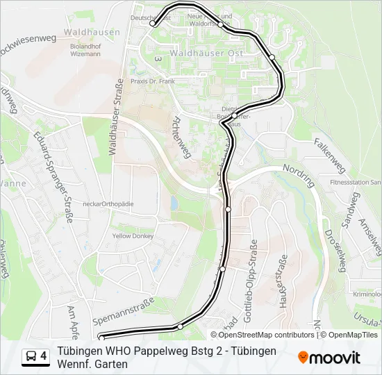 4 Bus Line Map