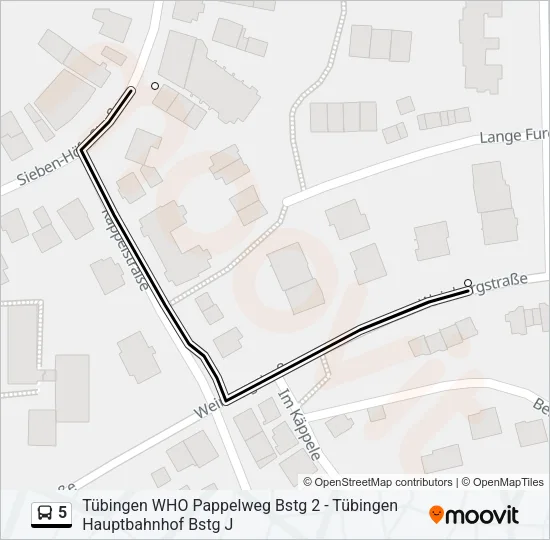 5 Bus Line Map