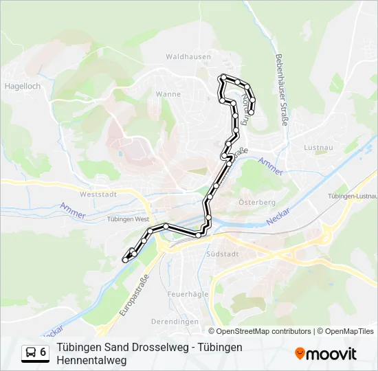 6 Bus Line Map