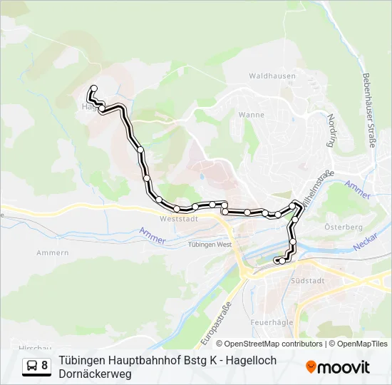 8 Bus Line Map
