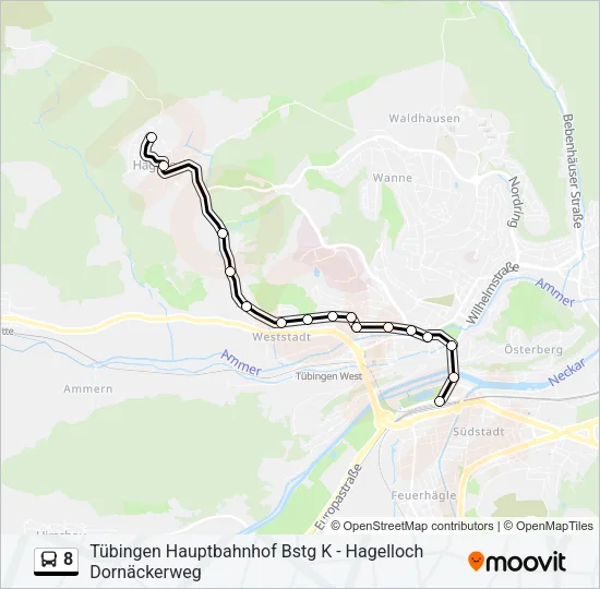 8 Bus Line Map